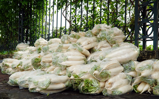 Video: Dân Thủ đô đánh ô tô, SH đi... giải cứu củ cải